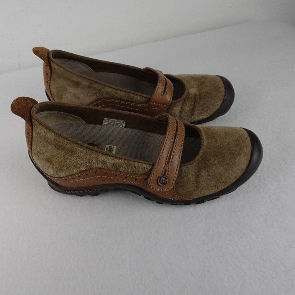 MERRELL Plaza Bandeau Mary Jane's Beige Hiking Casual Shoes Women's 6.5 M - Picture 2 of 8